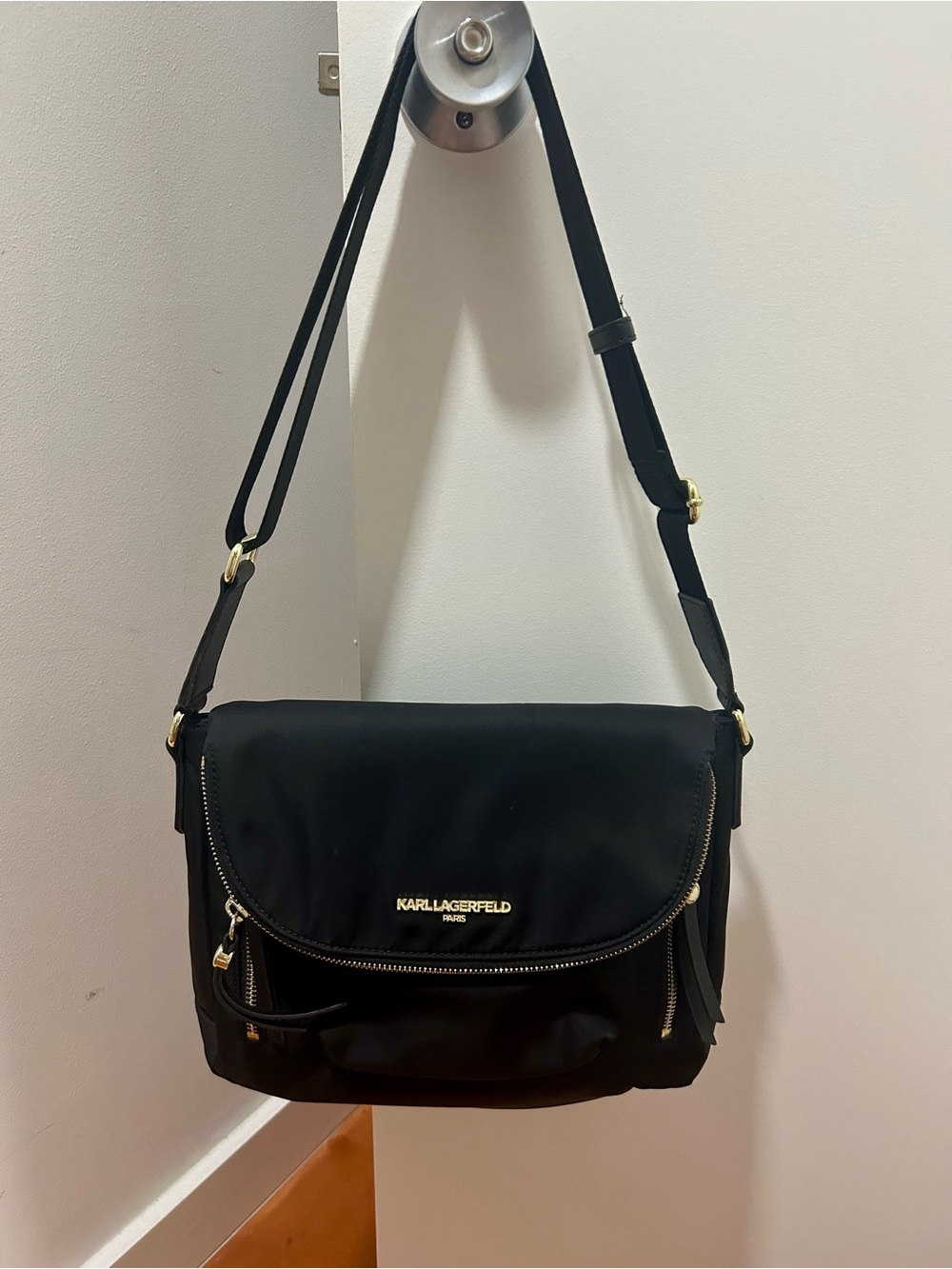 💜Karl Lagerfeld Black Nylon Crossbody